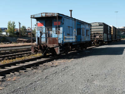 Freight railroad yard in the Bronx, New York