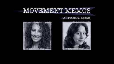 Movement Memos, a Truthout Podcast - Banner image shows photos of guest Andrea Ritchie and host Kelly Hayes