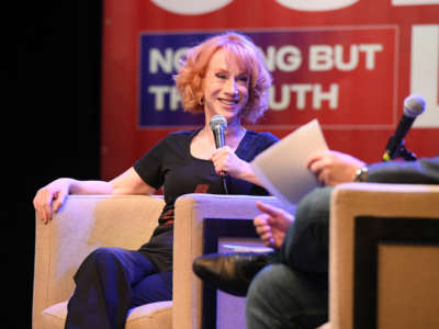 Comedian Kathy Griffin speaks at El Rey Theatre on November 1, 2022, in Los Angeles, California.