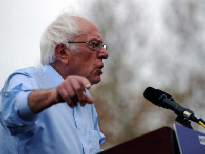 Sen. Bernie Sanders speaks during a rally on November 6, 2022, in Pittsburgh, Pennsylvania.