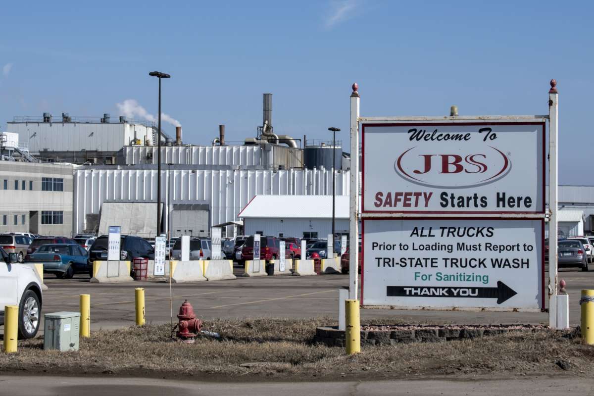 A JBS Foods meatpacking plant in Worthington, Minnesota, where three children were allegedly found working, according to a Department of Labor complaint filed on November 9, 2022.