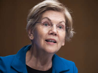 Sen. Elizabeth Warren asks questions during a hearing on May 10, 2022 in Washington, D.C.