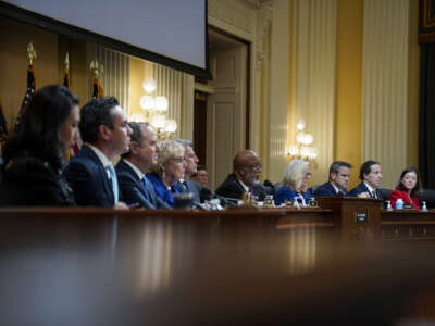 The House Select Committee to Investigate the January 6th Attack on the U.S. Capitol, deliver remarks during a hearing in the Cannon House Office Building on October 13, 2022, in Washington, D.C.
