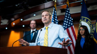Rep. Jim Jordan speaks during a House Republican press conference on Capitol Hill on May 11, 2022, in Washington, D.C.