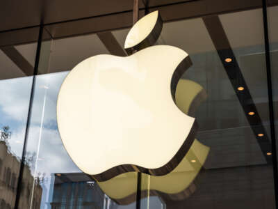 The Apple logo is seen outside a store in Shanghai, China, on September 20, 2019.