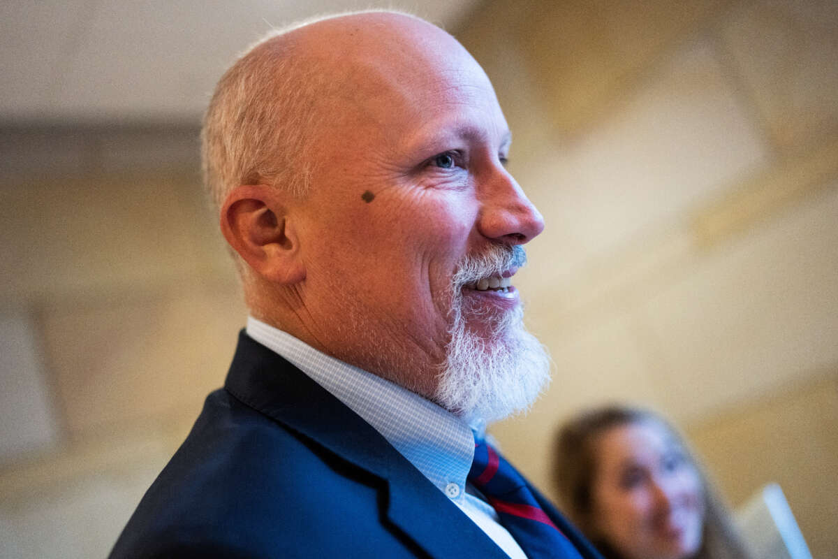 Rep. Chip Roy makes his way to the House Republicans candidate forum in the Capitol Visitor Center on November 14, 2022.