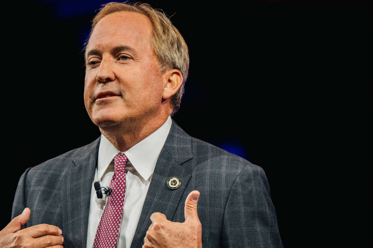 Texas Attorney General Ken Paxton speaks during the Conservative Political Action Conference held at the Hilton Anatole on July 11, 2021, in Dallas, Texas.