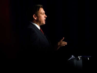 Florida Gov. Ron DeSantis speaks at a rally at the Wyndham Hotel on August 19, 2022, in Pittsburgh, Pennsylvania.