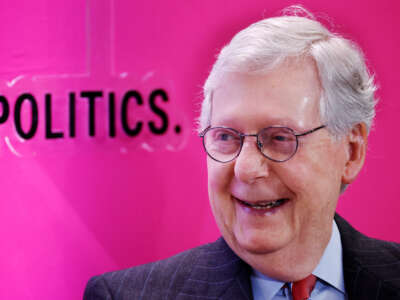 Senate Minority Leader Mitch McConnell participates in a Pop-Up Conversation with Punchbowl News at the AT&T Forum on March 31, 2022, in Washington, D.C.