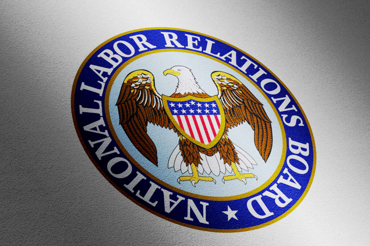 National Labor Relations Board logo with paper texture