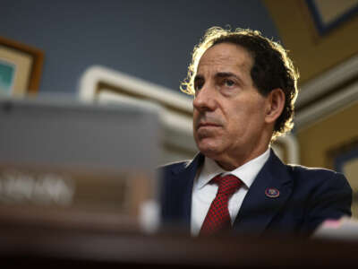Rep. Jamie Raskin listens during a meeting of the House Rules Committee at the U.S. Capitol on June 7, 2022, in Washington, D.C.