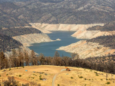 Lake Oroville, California's second largest water reservoir, is shown at 23 percent capacity and at historically low levels impacting hydroelectric power, tourism and agriculture as viewed on September 1, 2021, near Oroville, California.