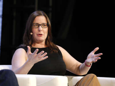 Kabbage Co-Founder & President Kathryn Petralia speaks onstage during TechCrunch Disrupt San Francisco 2019 at Moscone Convention Center on October 3, 2019 in San Francisco, California.