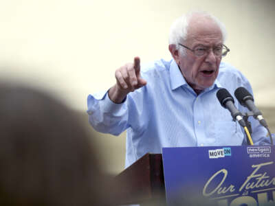 Sen. Bernie Sanders speaks ahead of Election Day, on November 6, 2022 in Pittsburgh, Pennsylvania.