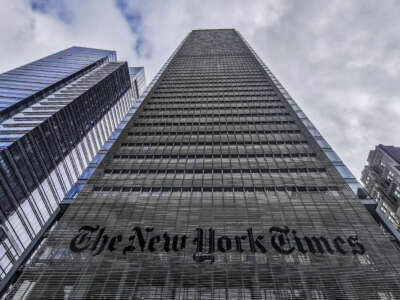 New York Times newspaper office building is seen in Manhattan, New York, on October 26, 2022.