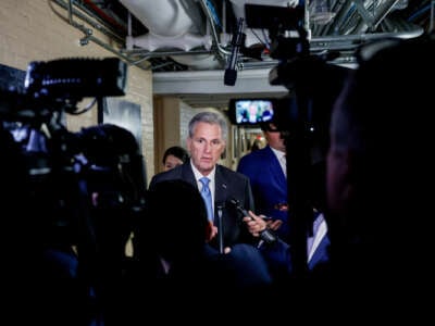 Kevin Mccarthy is questioned by reporters in tunnel