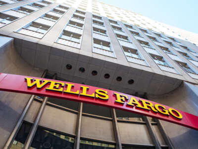 The headquarters of Wells Fargo Capital Finance, the commercial banking division of Wells Fargo Bank, is pictured on September 26, 2016, in the Financial District neighborhood of San Francisco, California.