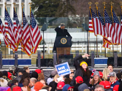 President Donald Trump speaks at a rally in Washington D.C. on January 6, 2021.