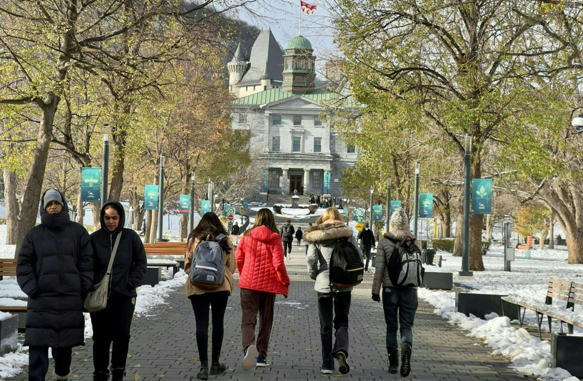 The McGill university campus in Montreal, Canada, on November 20, 2022.