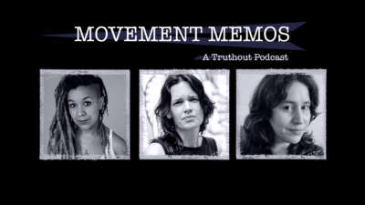 Movement Memos, a Truthout Podcast - banner featuring guests Robin Maynard and Leanne Betasamosake Simpson and host Kelly Hayes