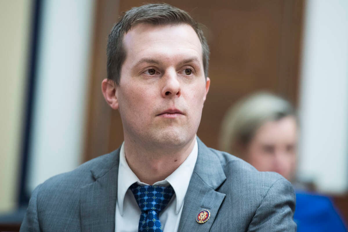 Rep. Jared Golden is seen during a House Armed Services Committee hearing on March 6, 2019 in Washington, D.C.