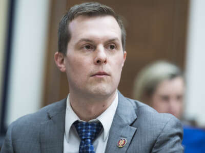 Rep. Jared Golden is seen during a House Armed Services Committee hearing on March 6, 2019 in Washington, D.C.