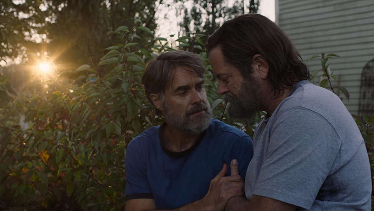 Murray Bartlett and Nick Offerman in The Last of Us.