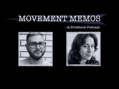 Movement Memos - a Truthout podcast - banner image featuring guest Shane Burley and host Kelly Hayes