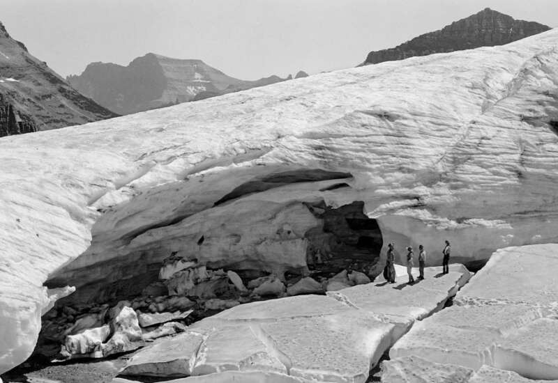 Boulder Glacier, Glacier National Park, Montana, taken in 1932