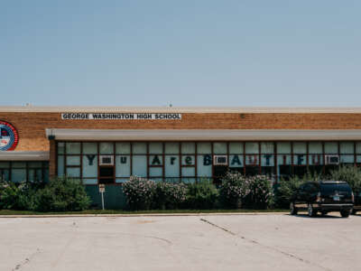 George Washington High School is across the street from the intended site of the relocated General Iron Plant on Chicago's South Side.