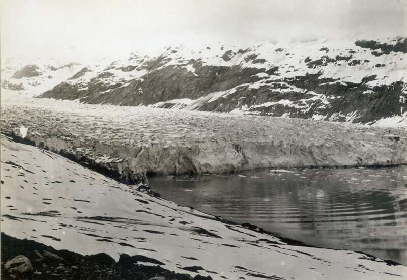 Reid Glacier, Glacier Bay, Alaska, taken in 1899