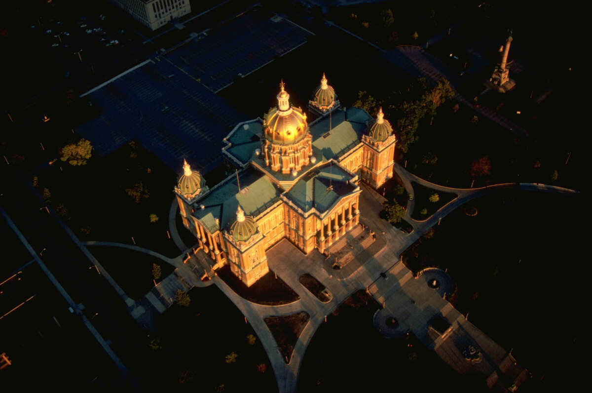 The Iowa State Capitol building is pictured in Des Moines, Iowa.