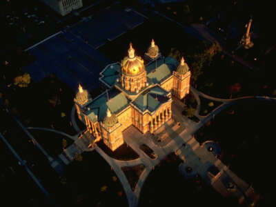 The Iowa State Capitol building is pictured in Des Moines, Iowa.