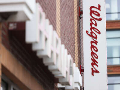 Walgreens signage is seen at a store on Court Street on January 5, 2023, in the Brooklyn Heights neighborhood of the Brooklyn borough in New York City.