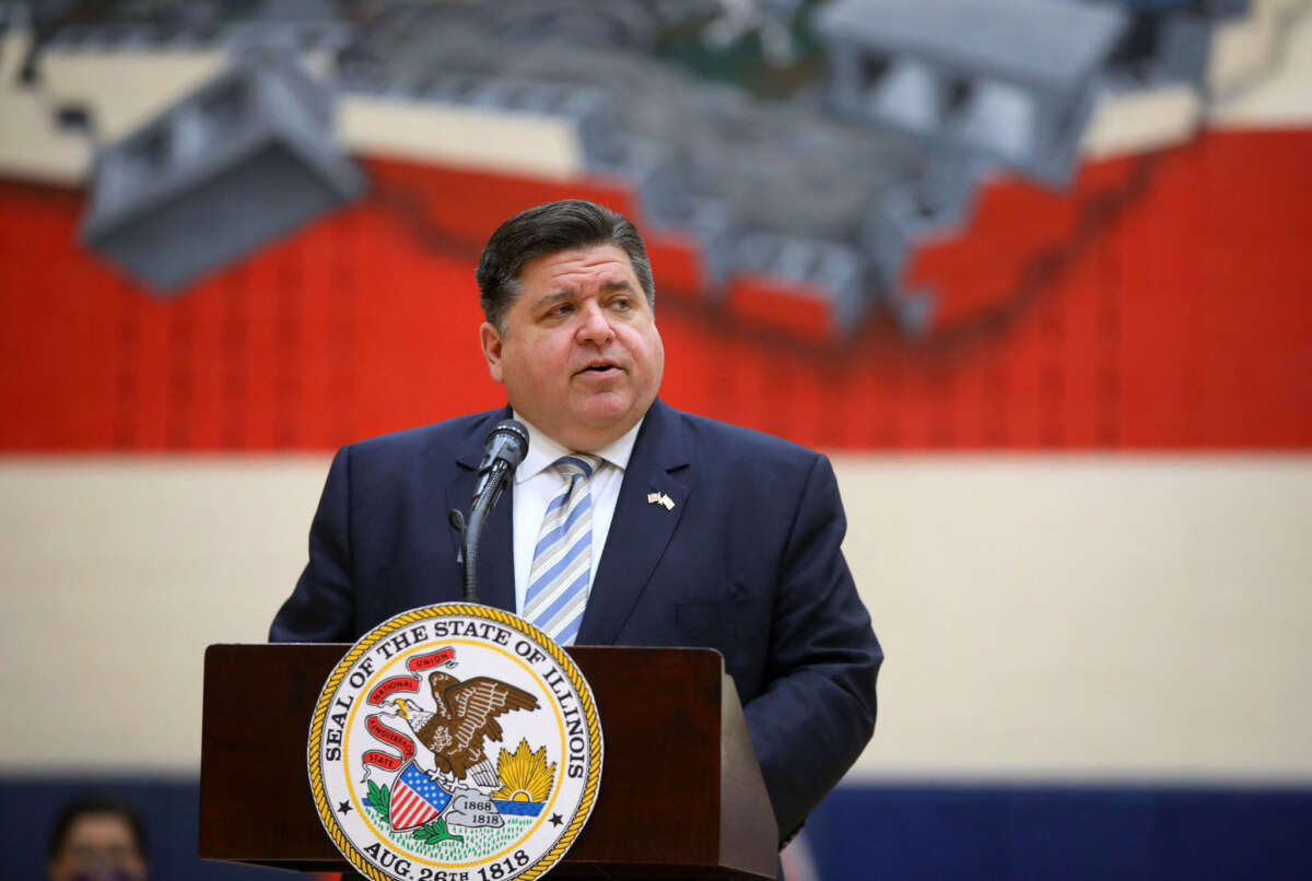 Illinois Gov. J.B. Pritzker is pictured on March 31, 2021.