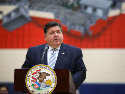 Illinois Gov. J.B. Pritzker is pictured on March 31, 2021.