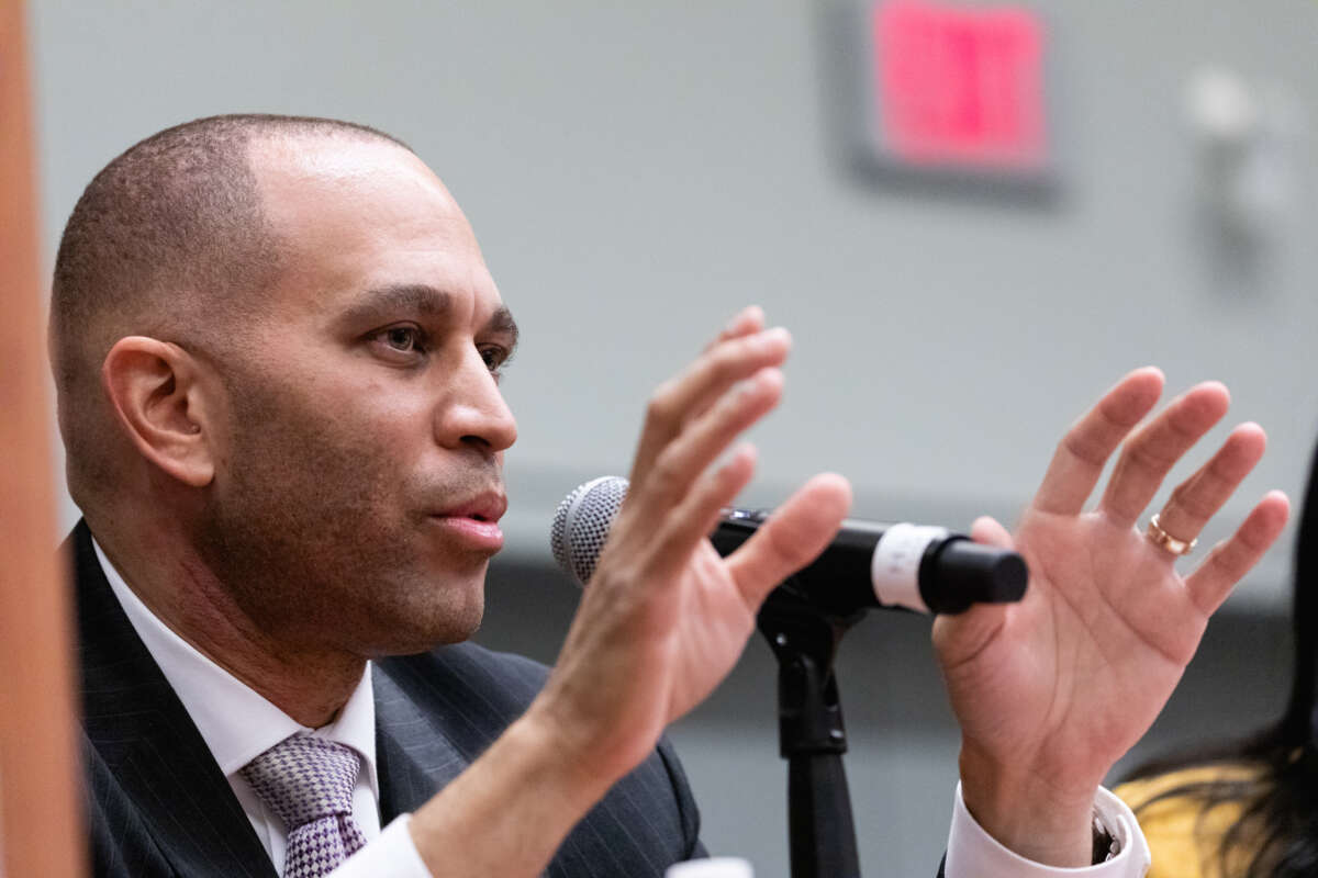 Rep. Hakeem Jeffries speaks at the 2019 American Israel Public Affairs Committee (AIPAC) Policy Conference, at the Walter E. Washington Convention Center in Washington, D.C., on March 25, 2019.