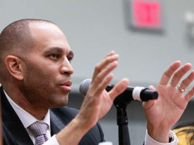 Rep. Hakeem Jeffries speaks at the 2019 American Israel Public Affairs Committee (AIPAC) Policy Conference, at the Walter E. Washington Convention Center in Washington, D.C., on March 25, 2019.