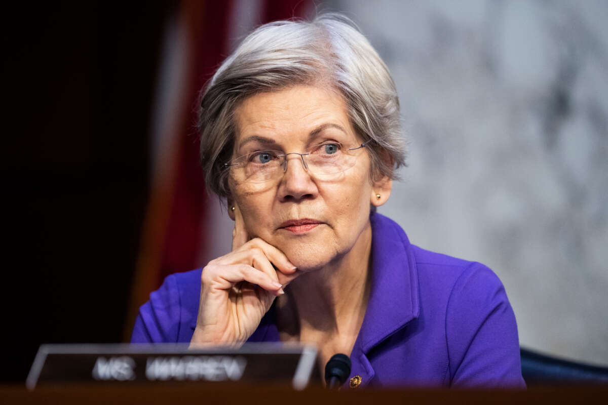 Sen. Elizabeth Warren attends a hearing in Hart Building on March 7, 2023.