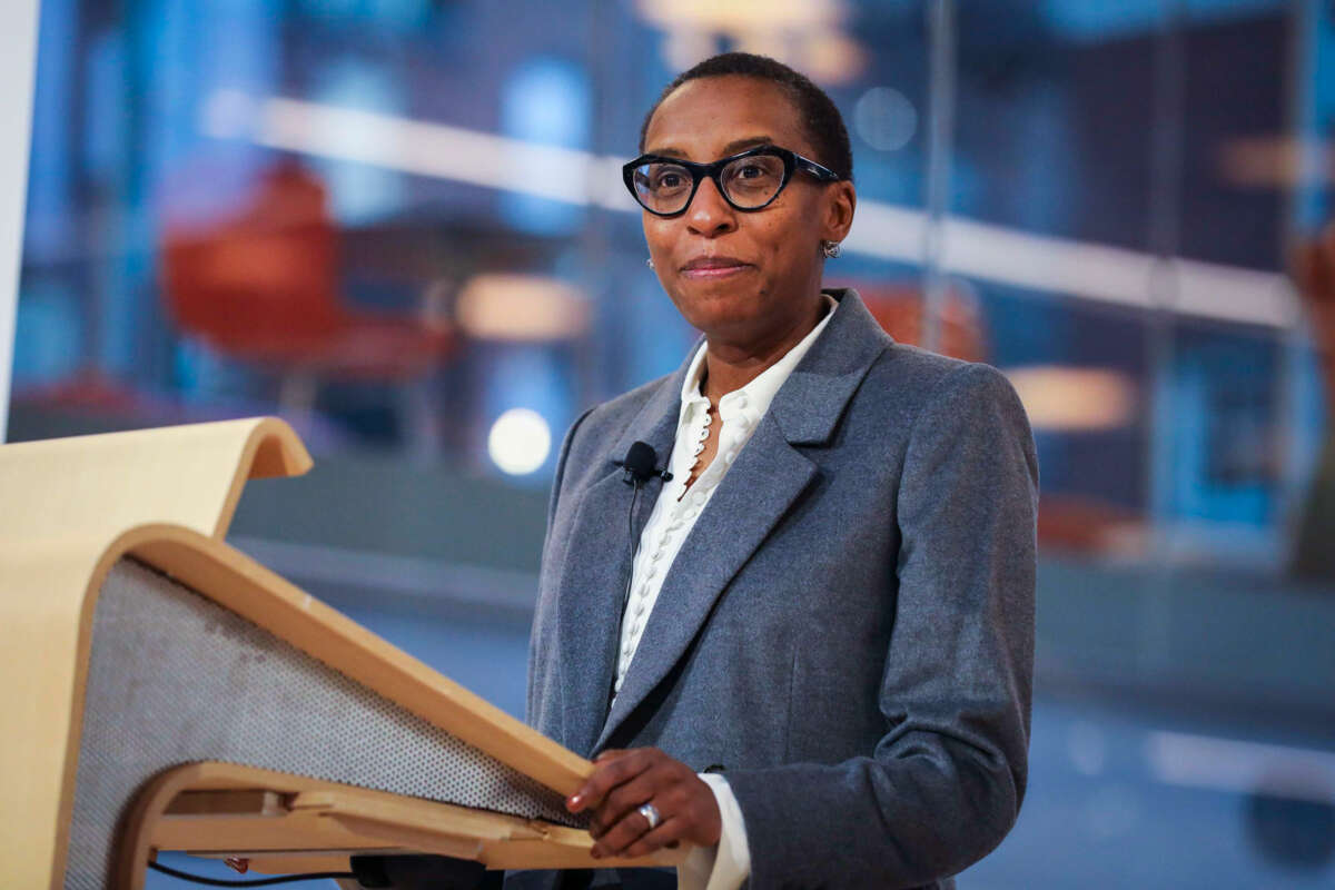 Claudine Gay speaks after being appointed Harvard University's next president and the first Black leader in the history of the nation's oldest college.