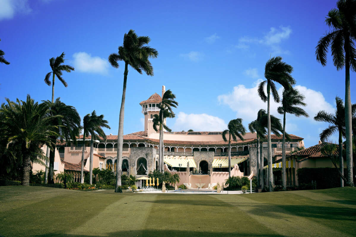 The Mar-a-Lago Club is viewed on November 8, 2022, in Palm Beach, Florida.