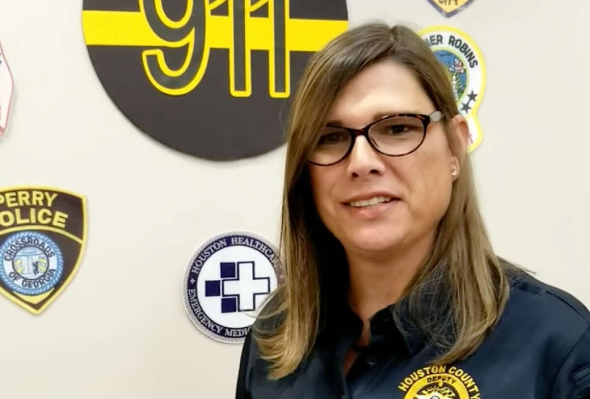 Sgt. Anna Lange in a video for Houston County's Sheriff's Department.
