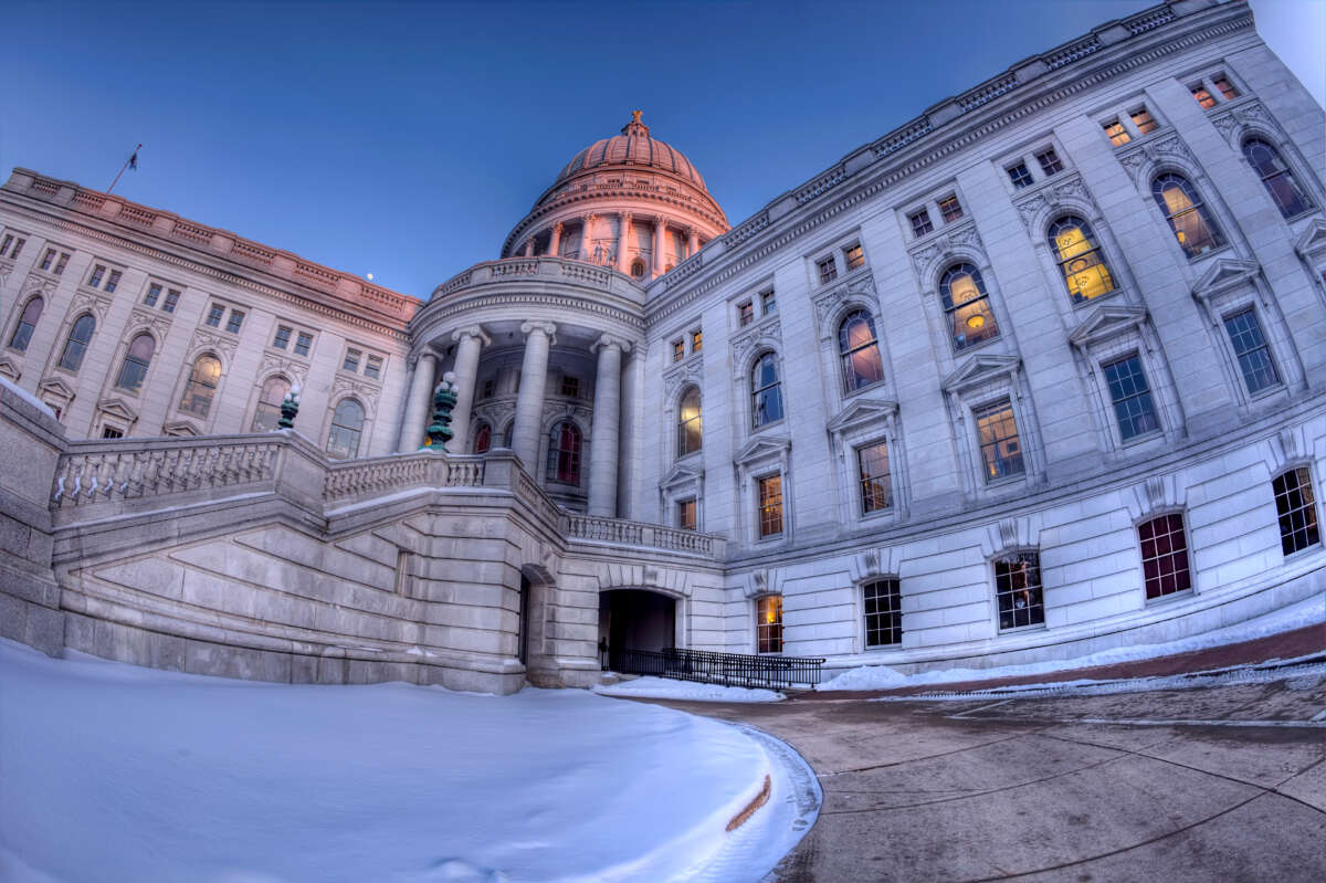 The Wisconsin State Capitol Building is pictured in Madison, Wisconsin.