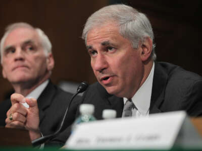 Federal Deposit Insurance Corporation Chairman Martin Gruenberg during a hearing before the Senate Banking, Housing and Urban Affairs Committee on September 9, 2014, on Capitol Hill in Washington, D.C.