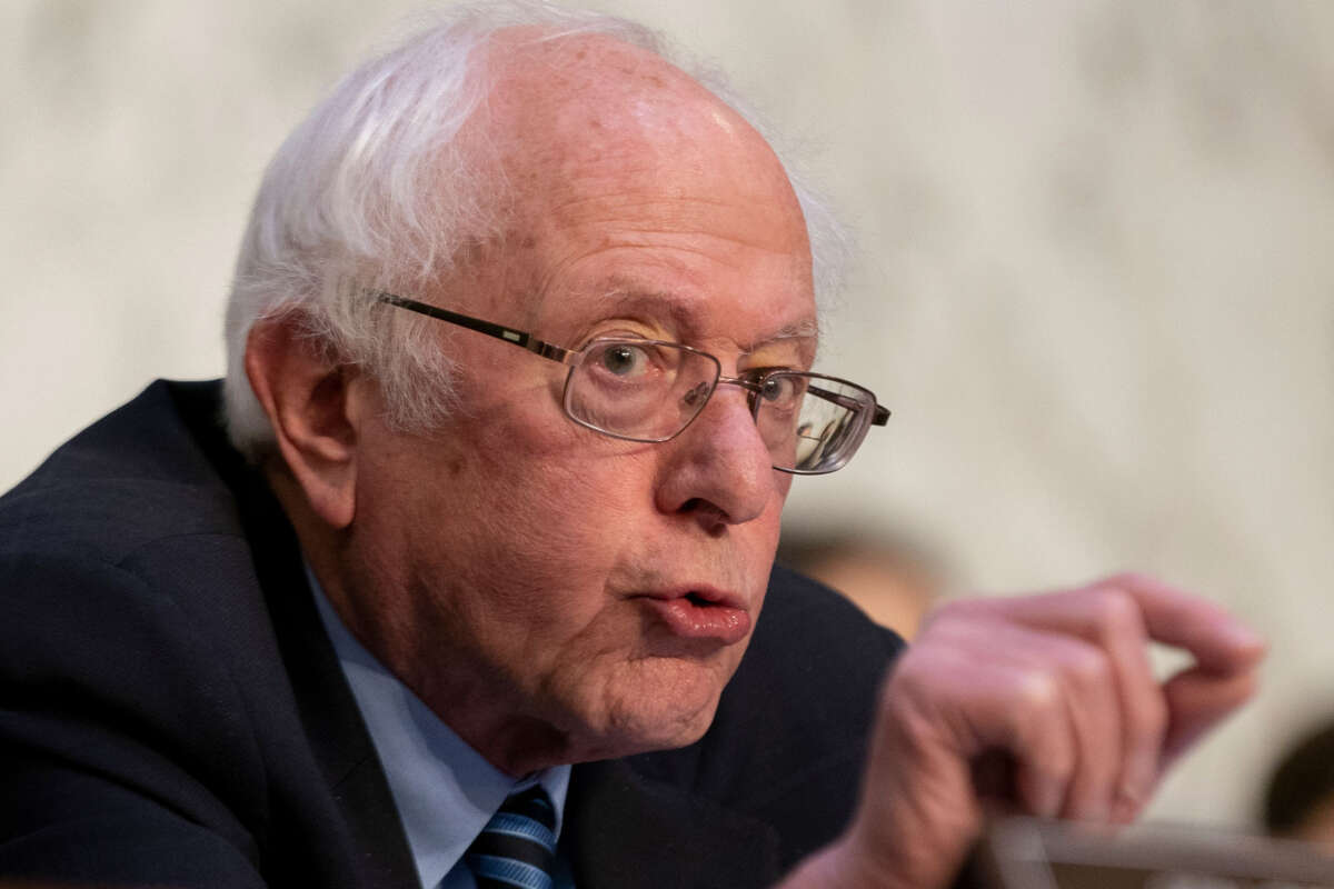 Sen. Bernie Sanders speaks during a hearing on Capitol Hill in Washington, D.C., on March 22, 2023.