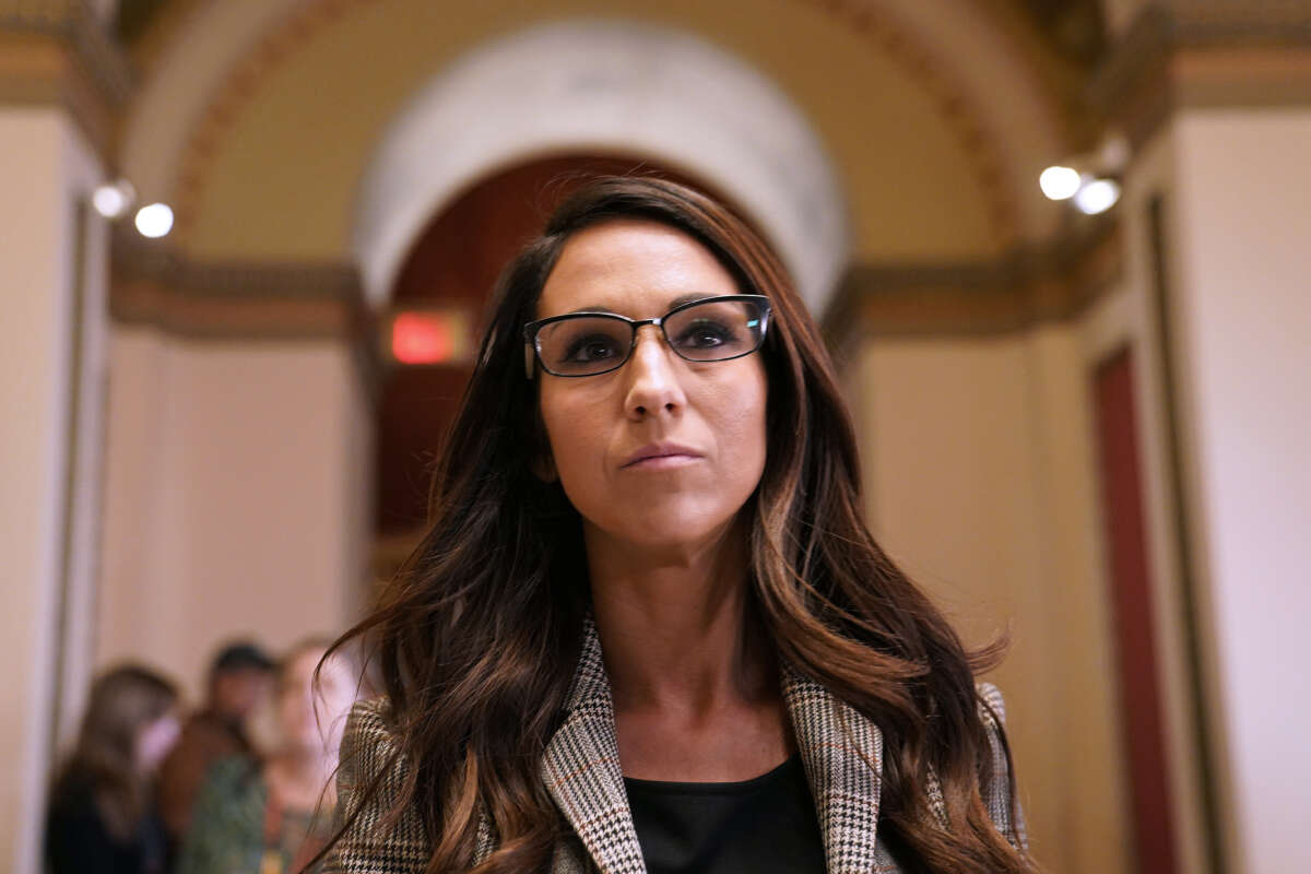 Rep.-elect Lauren Boebert walks to the House Chamber during the third day of elections for Speaker of the House at the U.S. Capitol Building on January 5, 2023, in Washington, D.C.