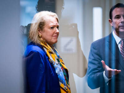 Virginia 'Ginni' Thomas, wife of Supreme Court Justice Clarence Thomas, walks during a break as she speaks behind closed doors with investigators on the Jan. 6 Select Committee in the Thomas P. O'Neill Jr. House Office Building on Capitol Hill on September 29, 2022, in Washington, D.C.