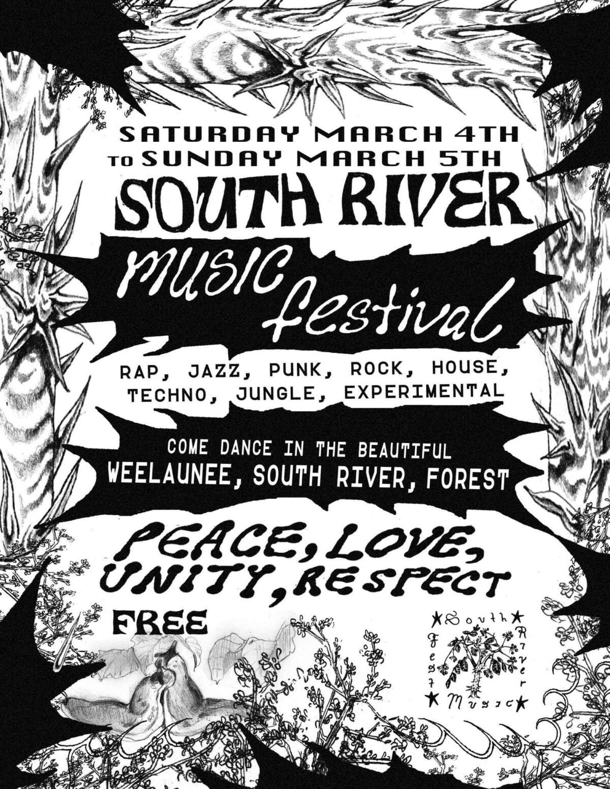 Poster for the South River Music Festival.
