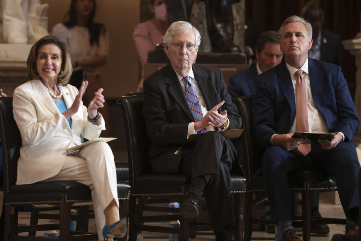 Nancy Pelosi, Mitch McConnell and Kevin McCarthy