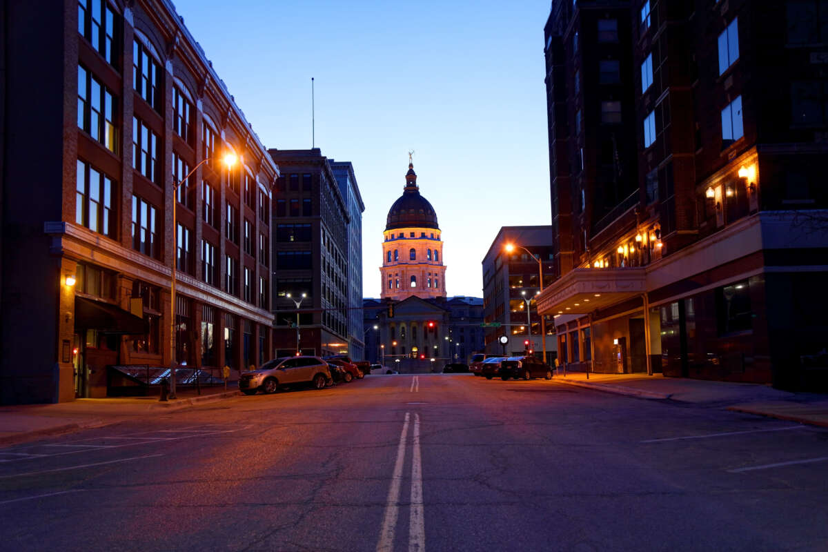 The Kansas State Capitol is pictured in Topeka, Kansas.